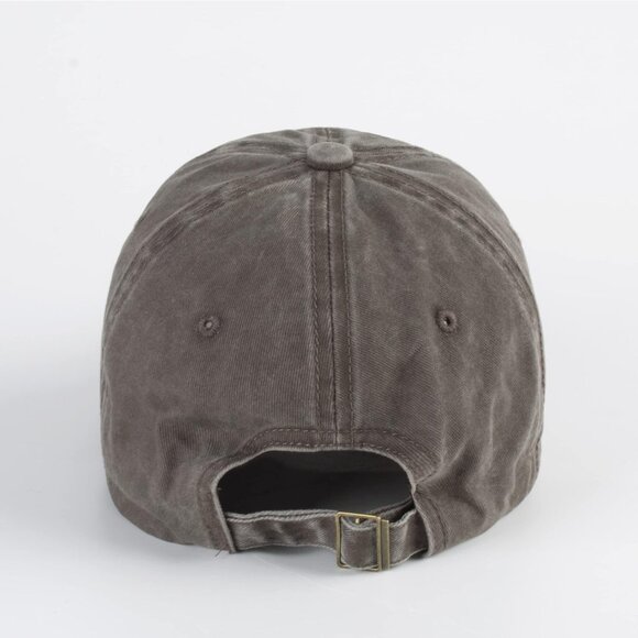 Unisex Dark Army Green Baseball Cap Cotton Fits Washed Denim Adjustable Hat - Picture 3 of 7